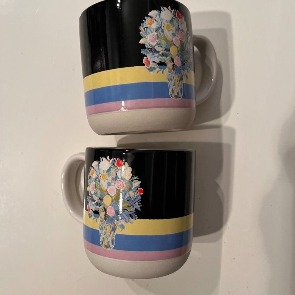 Mugs with‎ Flowers (Set of 2 / new / by Artlifting)